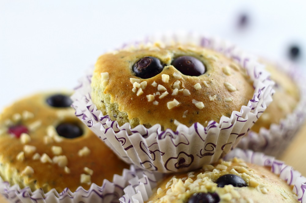 Gesundes Frühstück - Heidelbeer-Chia-Muffins