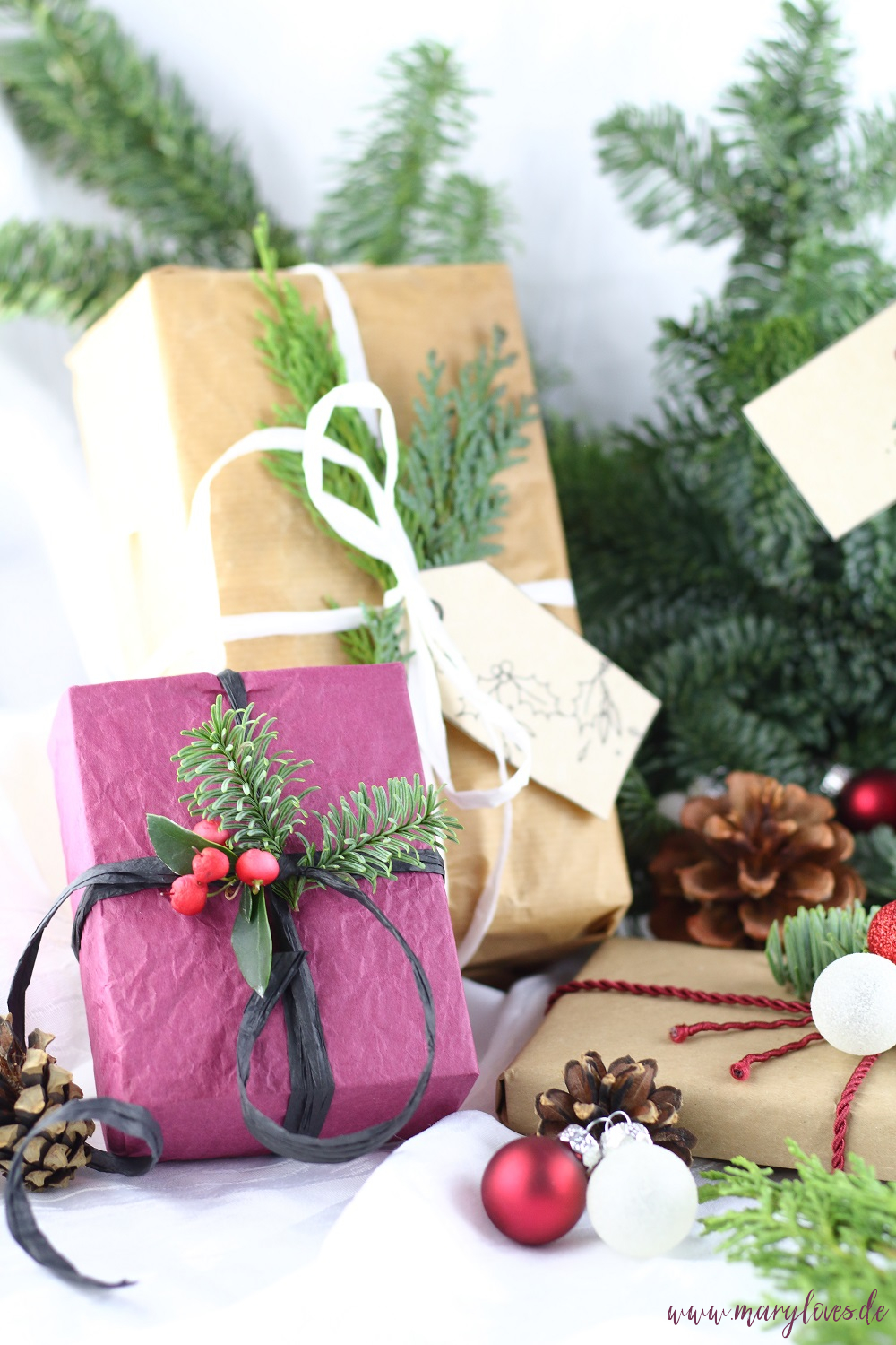 Geschenke nachhaltig verpacken für weniger Müll an Weihnachten